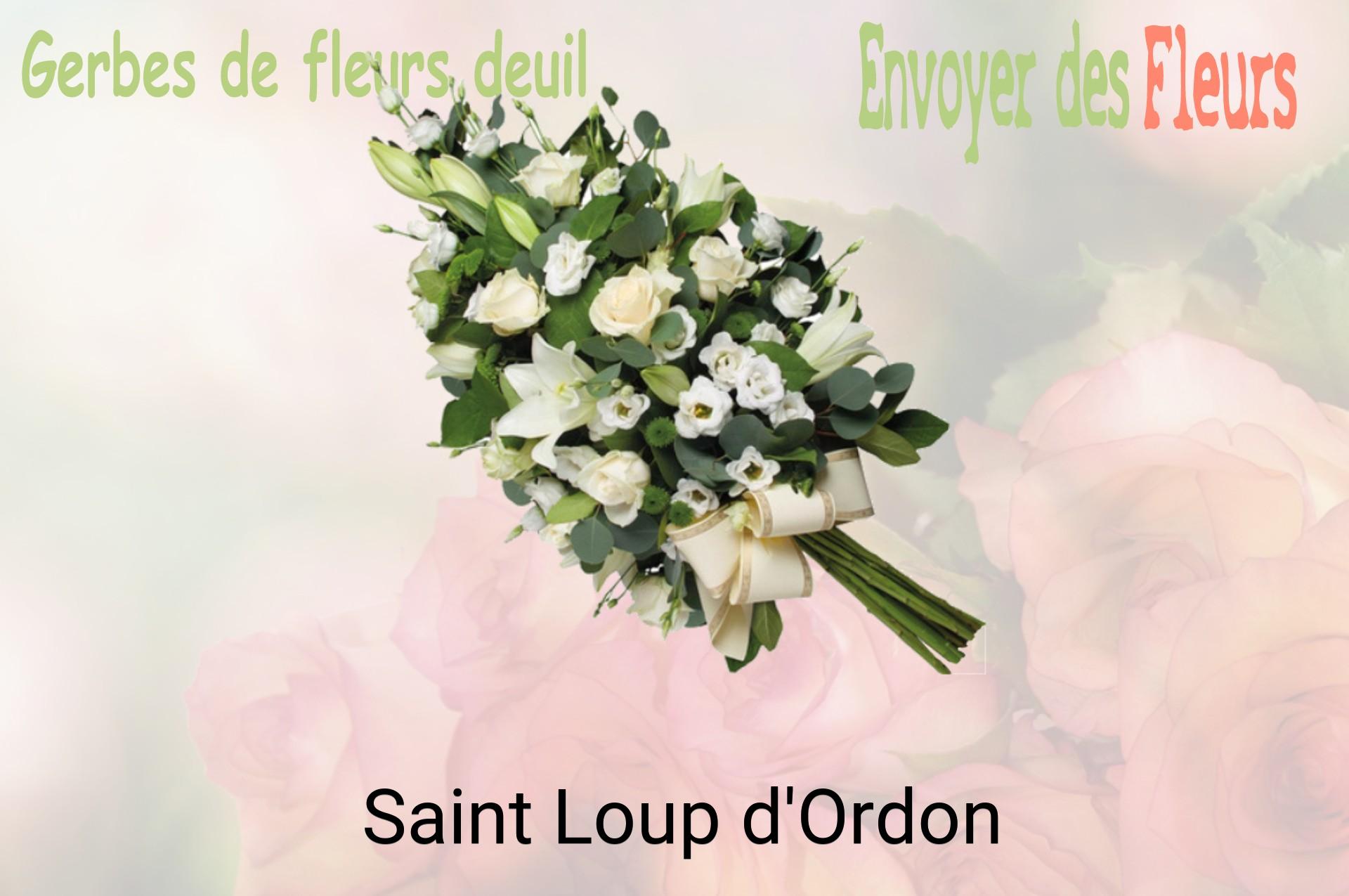 Gerbe de fleurs de deuil livrée à Saint-Loup-d'Ordon
